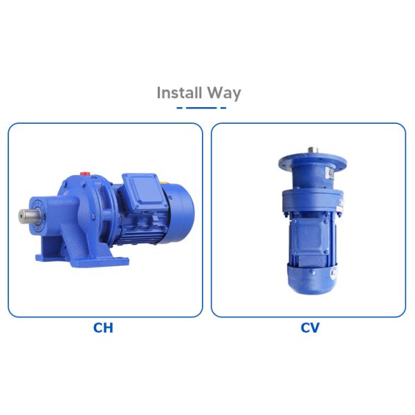 Cycloidal Pin Wheel Speed Reducer with Solid Shaft Output and Cast Iron Housing for High Torque Applications