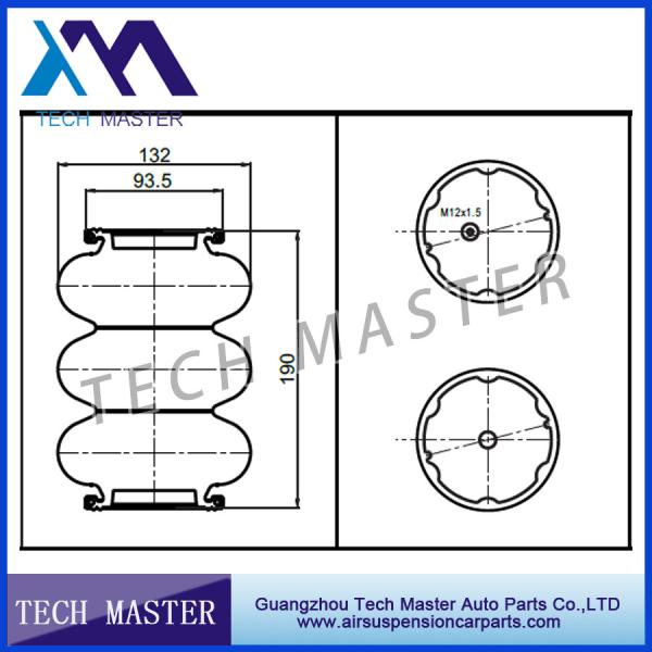 Triple CONVOLUTED Pickup Air Bag Suspension Air Rubber Bellow For Tatra 371-770540