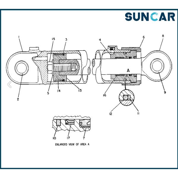 C.A.T CA8T1388 8T-1388 8T1388 Steering Cylinder Seal Kit For Wheel Loader[936, 936F, 950B, D4H, G936]