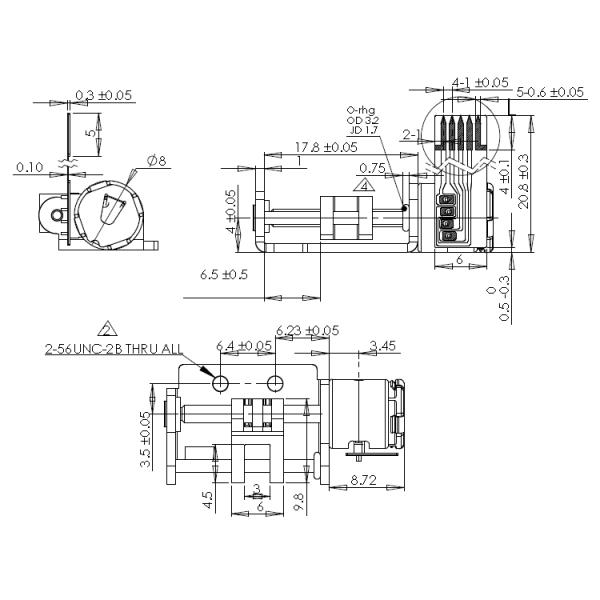 Для мотора VSM08102 винта руководства 3.3v мотора 8mm слайдера мотора камеры Stepper мини