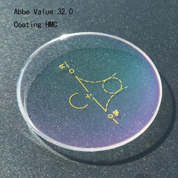 Resin Lens Green Coating 1.60 HMC Multifocal Flat Photochromic Lens High Index