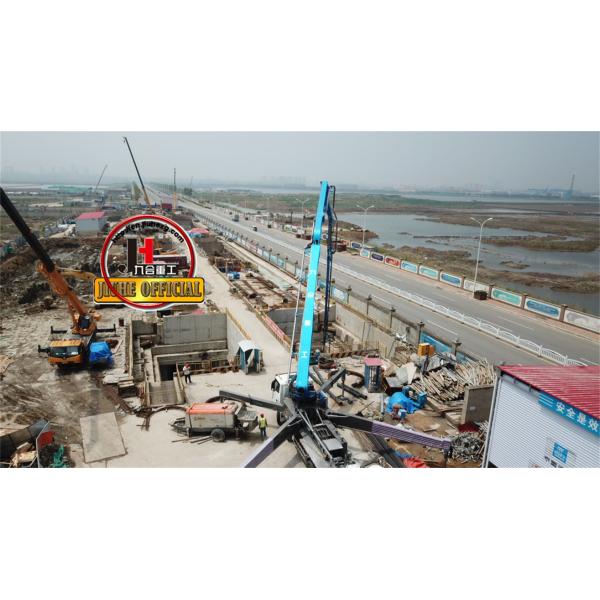 JIUHE Low Fuel Consumption HB58K Big Concrete Pump Truck 58m Truck Mounted Concrete Pump Large Concrete Pump