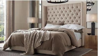 C-037European/American style  soft fabric upholstery king size bed
