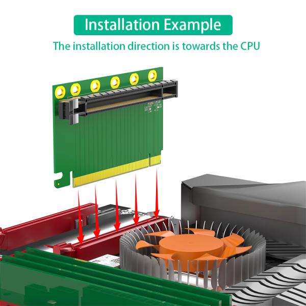 ZYX PCIe 16X 3.0 90 Degree Reverse Riser Card for 2U Server