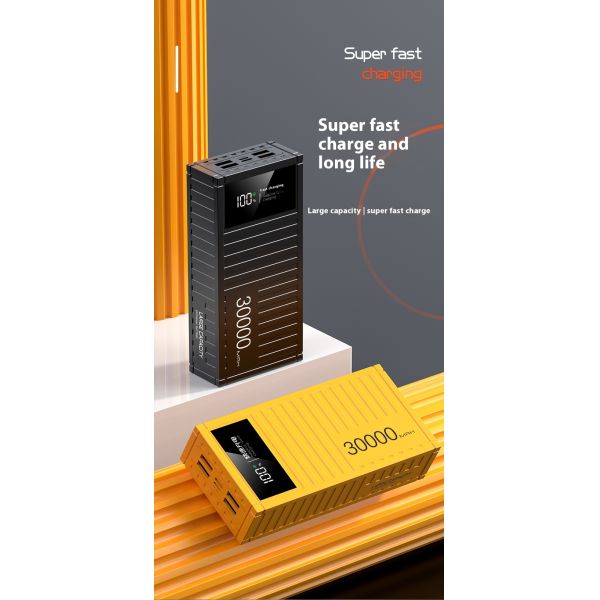 30000mAh Super Fast Charging Power Bank 66W Large Capacity 50k Digital Display LI Polymer 5W Micro USB