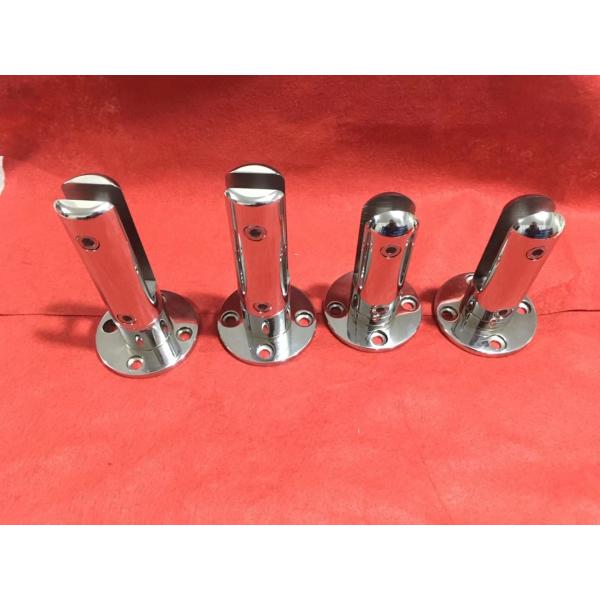 Durable Frameless Glass Balustrade Fixings , Stainless Steel Square Glass Spigots