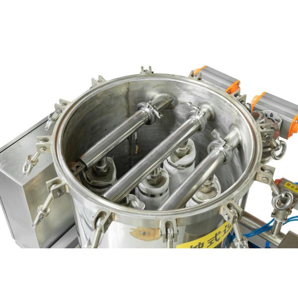 304  316 Stainless Steel Candle Filter Housing For Food Oil  Chemical Manual Valves