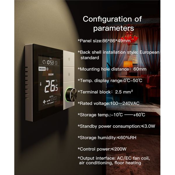 Wall Mounted Digital Smart Wifi Thermostat Tuya App WIFI Wireless Room Thermostat