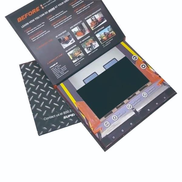 7 Inch Video Brochure Card High Resolution Video Invitation Card Machinery Product Demonstrations