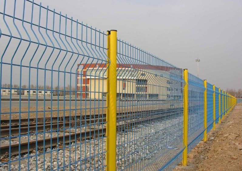 Architectural 3D Curved Metal Security Fencing Color Match Powder Coating