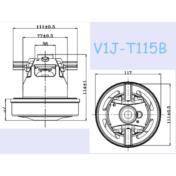 V1J-T115B  powerful Household  Electric High Speed AC Motor For Vacuum Cleaner Motor