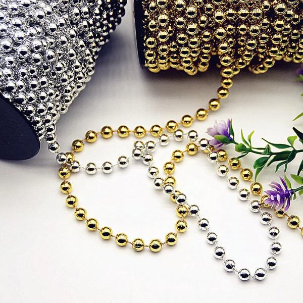 2.4mm Customized Colors Plastic Ball Chain Polished Finish for DIY Wedding