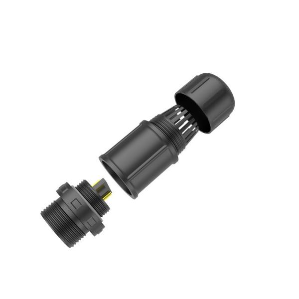 500V Waterproof Circular Cable Connectors IP67 M16 Threaded Butt Type