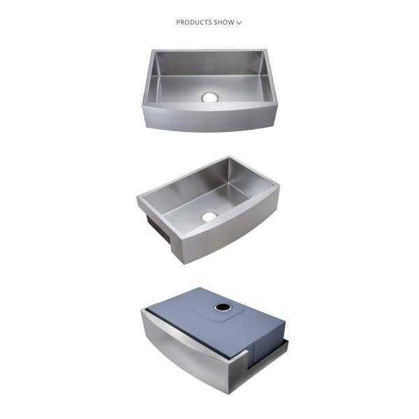 36 Inch Stainless Steel Double Basin Apron Front Sink 83x58 Brushed 50 50