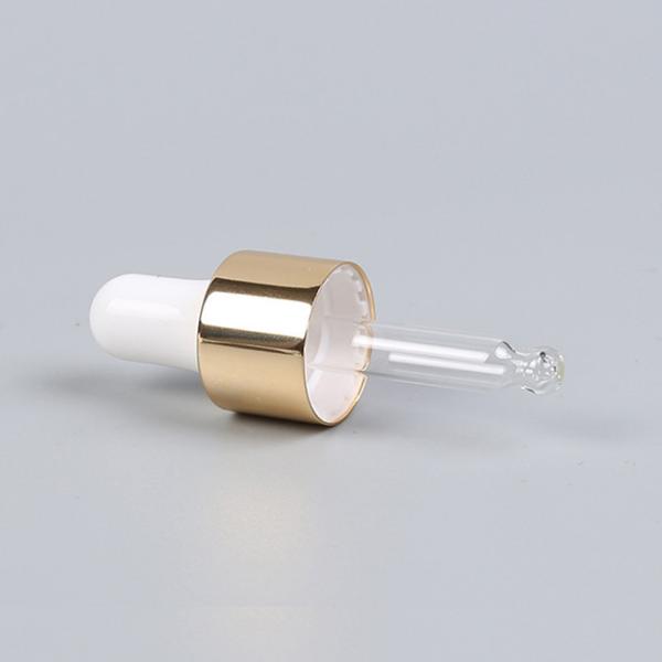 60ml Essential Oil Dropper Caps Tops Shiny Gold Aluminium 20/410