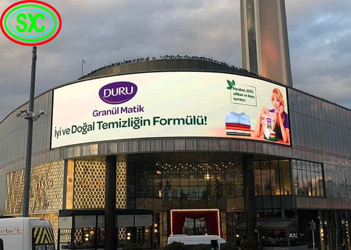 Curve Led Outdoor Advertising Screens Full Color P4.81 Высокий показатель обновления Внутренний полноцветный светодиодный экран