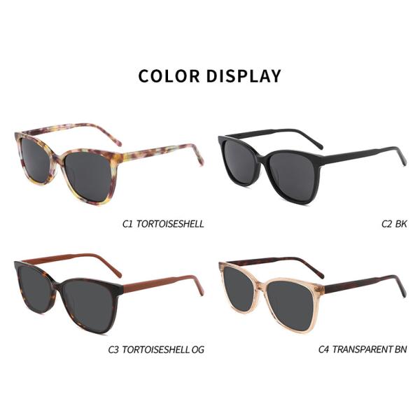 Женщины солнечных очков анти- слепимости солнечных очков ацетата круга Cateye овальные