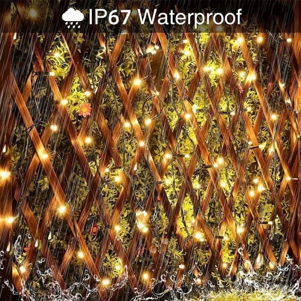 LED Solar String Light With Remote Control Adjustable Brightness for Christmas Decorative