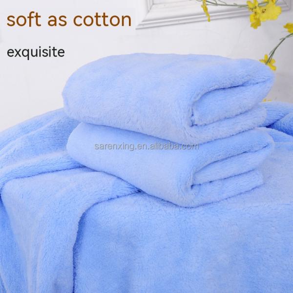 Домашний пользовательский логотип Полотенце набор Коралловый бархатные ванные полотенца Микроволокно Волосы Спорт Детское Полотенце с капюшоном