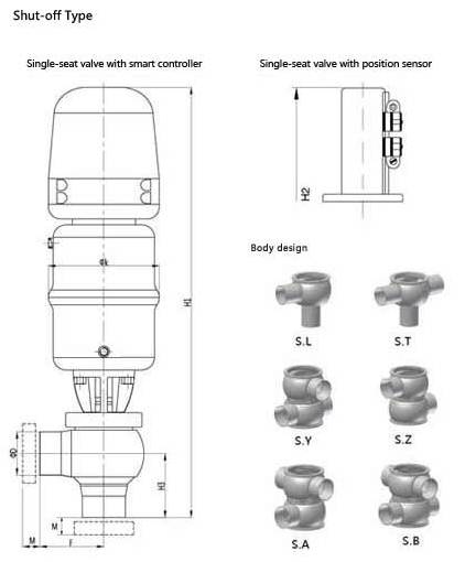 Food Industry Stainless Steel Sanitary Valves ANSI 304L DN50 With EPDM Seals