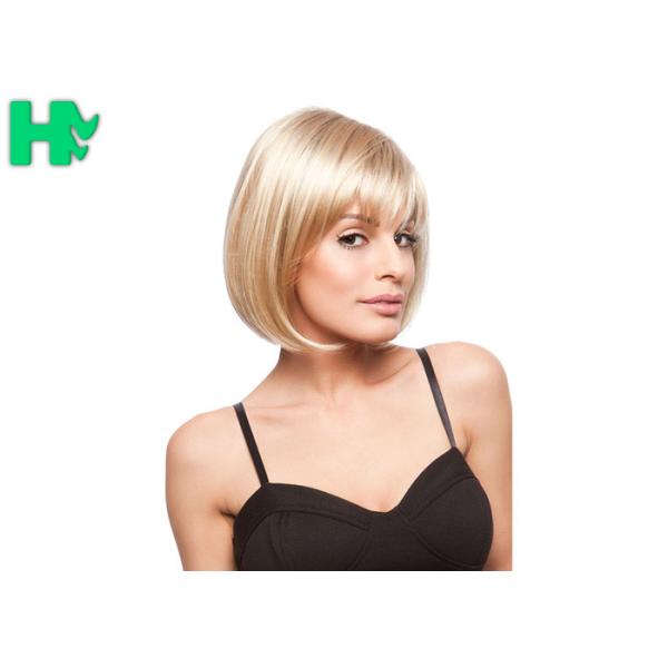 12 Inch Short Top Quality Synthetic Red No Weft Bob Natural Hair Wigs