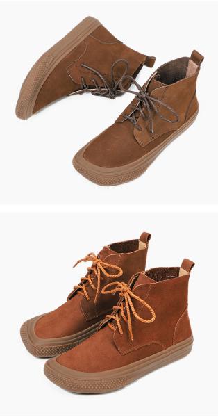 HZM037 Original Ethnic Style Retro Embroidered Women'S Short Boots Autumn And Winter New Style Leather Retro Personality