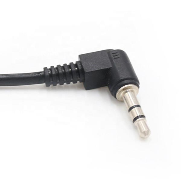 OEM enroulé de 1m mâle à mâle 90 degrés angle droit 3,5 mm câble TRS stéréo audio jack
