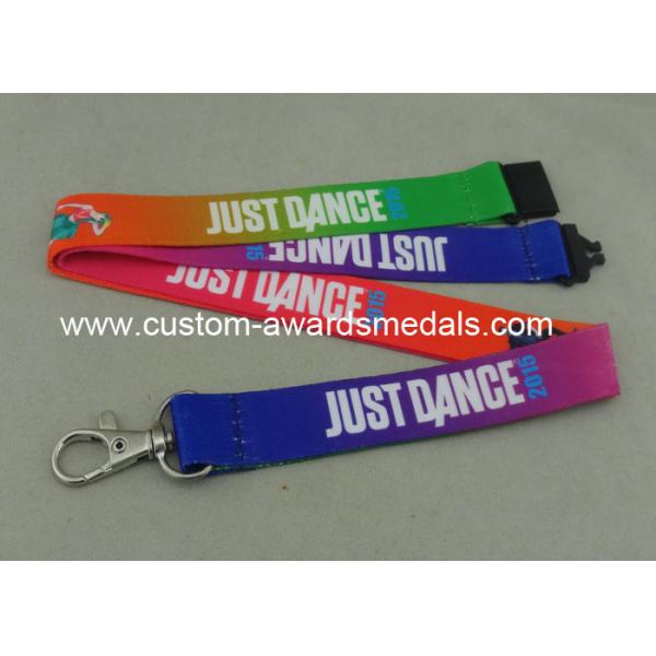 Heat Transfer Printing Tubular Lanyard With Safety Breakaway Plastic Clip