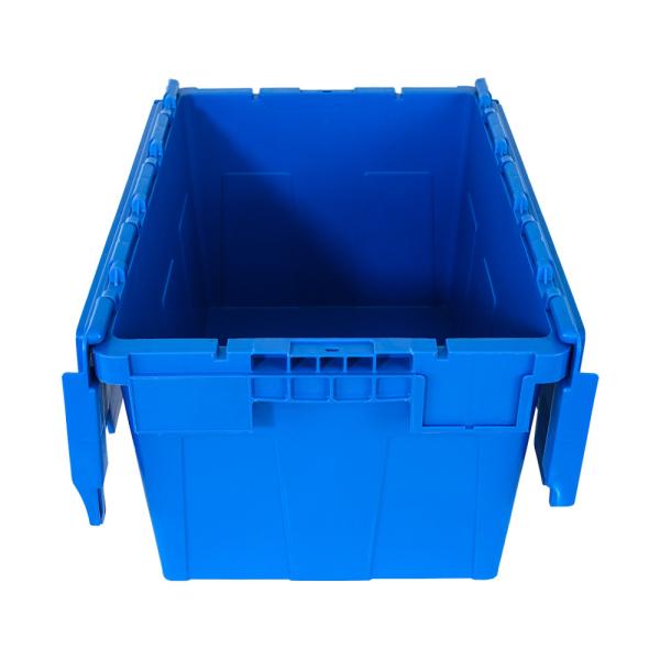 Transport Attached Lid Tote Container with Plastic Moving Crate in Customized Color