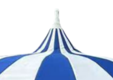 Yoshen 8FT Adjustable Blue White Pagoda Umbrella Parasol Aluminum Pole UV Resistant for Pool Patio Garden Beach