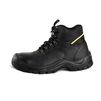 Shengjie/OEM Sécurité dures Bottes de travail authentiques en cuir en acier orteil en acier plaque chaussures noires pour homme