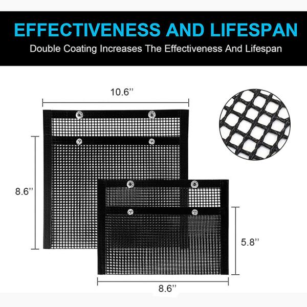 Многоразовый гриль БАРБЕКЮ поставляет гриль сетки еды PTFE кладет теплостойкое в мешки