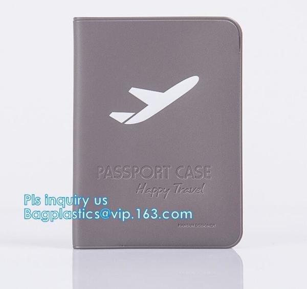shinny promotion PVC Passport cover or Passport Case, PU and PVC grid card holder with zipper passport cover, Passport C