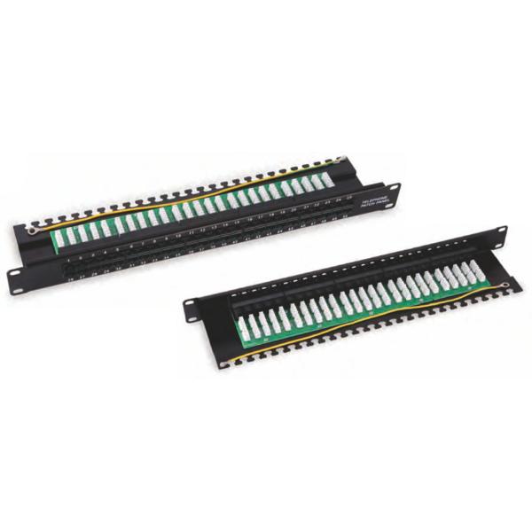 25/50 Ports Voice Patch Panel with 8P4C and IDC Contacts for Data Center Accessories