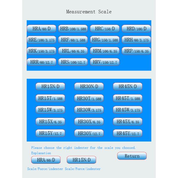 Steel Touch Screen Superficial Hardness Tester HR-150/45DX