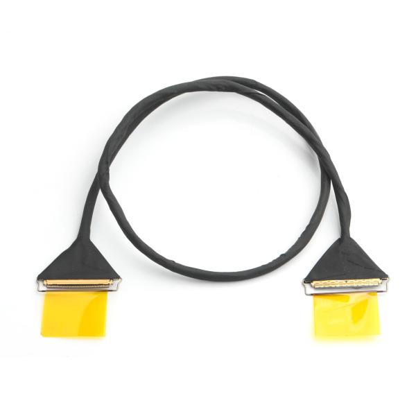 40-Pin Micro-Coaxial Cable Assembly 0.5mm Pitch Shielded UL1354 Blue