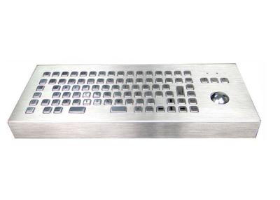 Teclado de computador industrial do metal da prova da poeira com chaves do Trackball 86