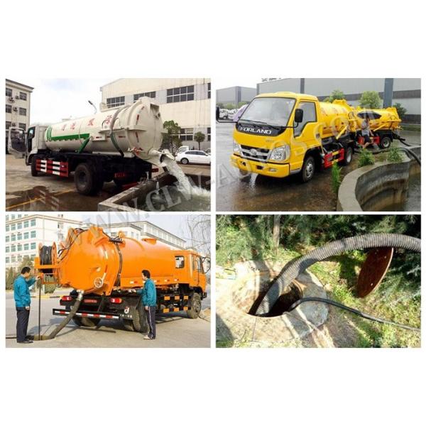 Caminhão da sução do vácuo da água de esgoto com 4000 litros de tanque de água de alta pressão da limpeza