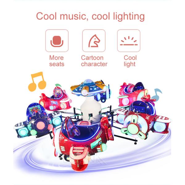 PP ABS Kiddy Ride Machine Swing Chair 6 Seats Aircraft Ride