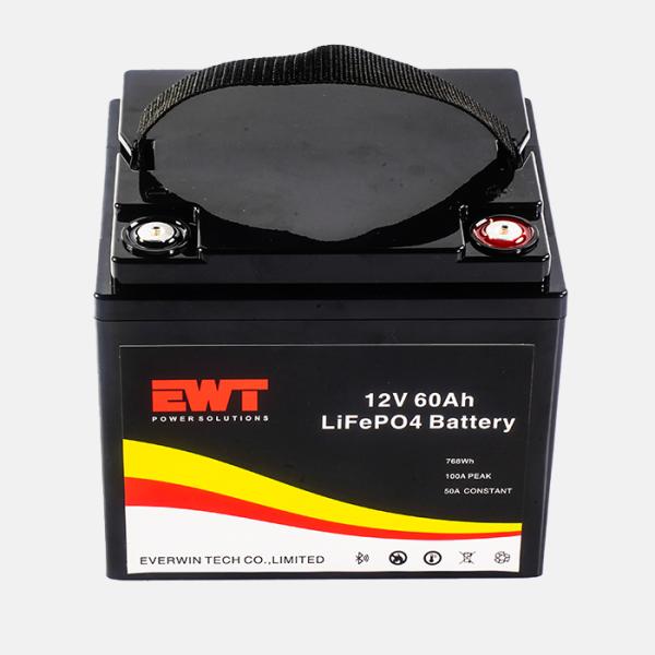 Наружная солнечная система перезаряжаемая 12В литийная LFP батарея 12,8V 60Ah литий железофосфатная батарея с BMS