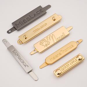 Custom Embossed Handbag Logo Metal Plate Metal Logo Label for Bags and Purses