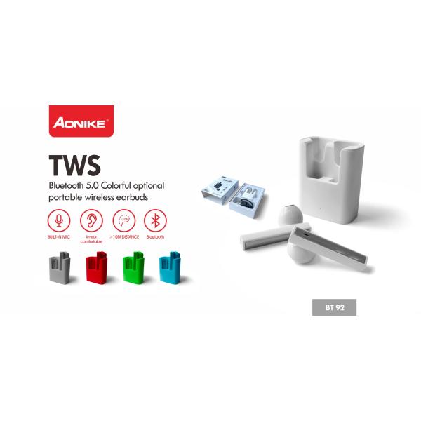 Задающий блок тяжелого баса перезаряжаемые TWS Bluetooth Earbuds 12mm