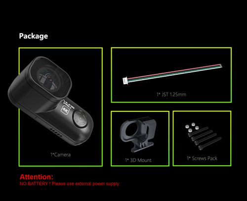 RunCam Thumb Pro 4K MINI Action FPV Drone Camera 16g Bulit-in Gyro For Racing Long Range System