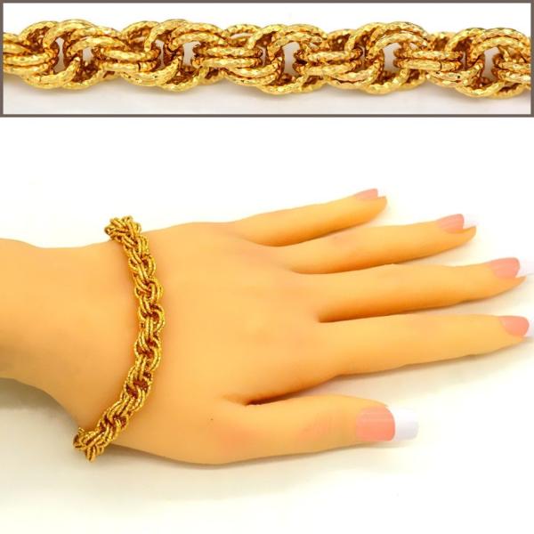 Fashion Men jewelry bracelet 18K Real Gold Plated Chunky Link Chain Bangle Trendy jewelry