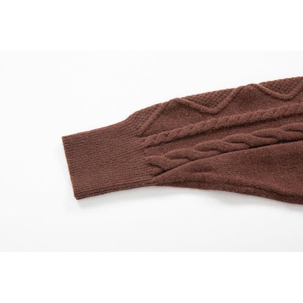 2024 Men's Stand Collar Cardigan Sweater Turtleneck Youth Fastener Decoration Sweater