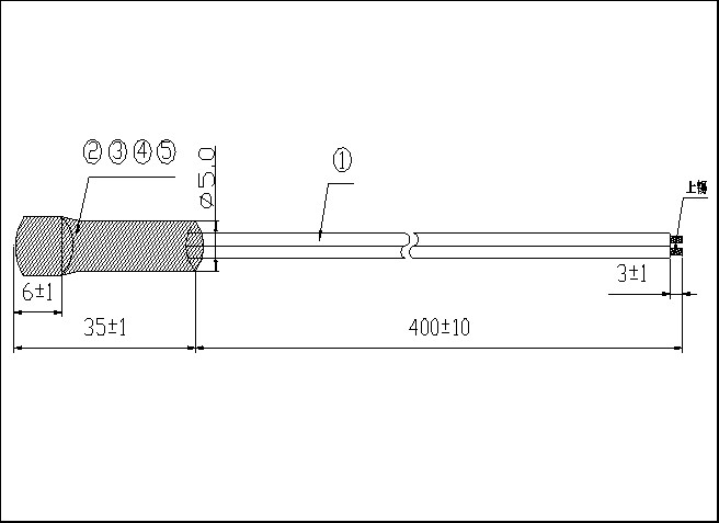 A1050 алюминиевый датчик температуры 2.2k 3950 24AWG головки 5% 40cm NTC