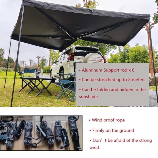LTE 2.5m Diamater 270 Degree Batwing Awning With Aluminum Alloy Structure
