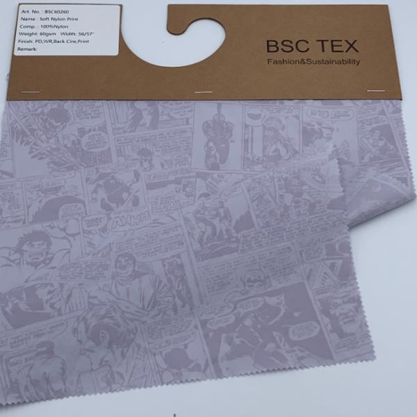 60gsm 20D X 50D Waterproof Nylon Taffeta Fabric Children'S Cartoon Print Cloth Material