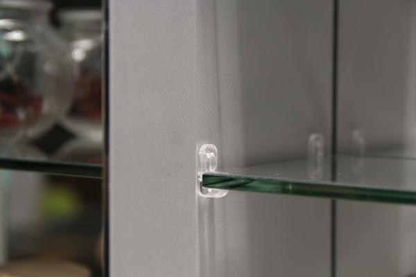 Espelho lateral duplo gabinete de medicina de banheiro com sensor de toque LED iluminado