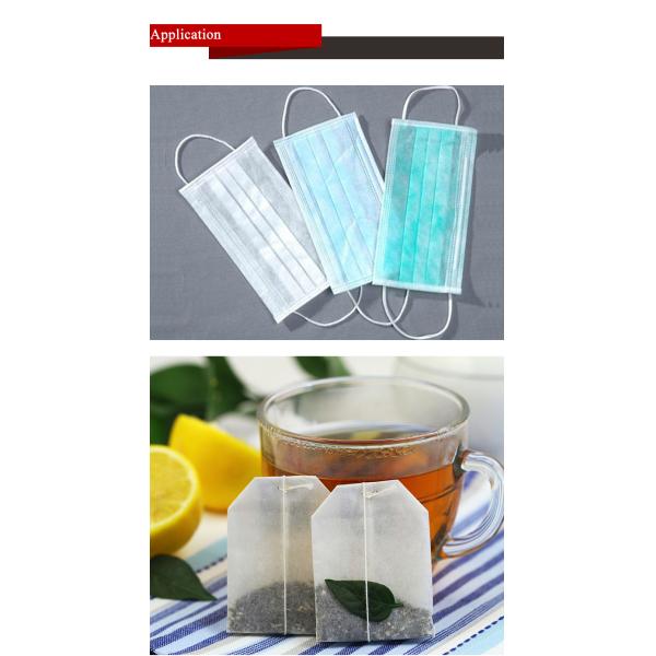 Восходящий поток теплого воздуха 100% волокна ES скрепил смесь Nonwoven ткани ровную для цедильных мешков